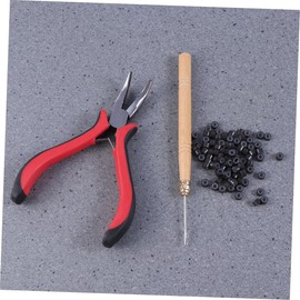 WOONEKY 3pcs Hair Extension Tool Kit Professional Plier Needle Set for Micro Rings Installation and Removal Essential for Salon Home Use
