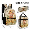 Homieblanket Highland Cow Backpack with Lunch Bag & Pencil Case,