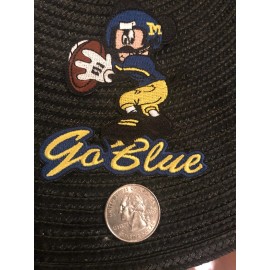 University Of Michigan Wolverines Vintage Embroidered Iron On Patch 3.5” X 3”