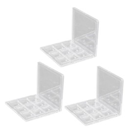 3piezas Paleta De Compartimentos Para Maquillaje Caja Vacía De Sombras De Ojos y Labiales Organizador Portátil y Ligero Para y Uso