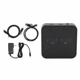 M.2 NVMe Duplicator Dual Bay 10Gbps Offline Clone USB C M.2 NVMe SSD Docking Station for NVMe PCIe 2242 2260 100‑240V US Plug  (Not Inclube Hard Disk)