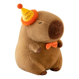 TXDRRA Capybara Plush Toy,Cute Capybara Stuffed Animal,Soft Brown Capybara Plushie,Gifts for Boys and Girls (Birthday Capybara, 12 inches)