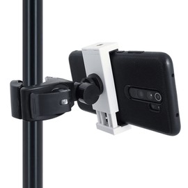 keepdrum PH01 WH Universal Smartphone Holder for Bicycle, E-Scooter or Microphone Stand White