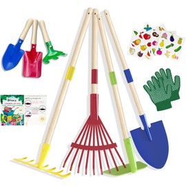 Qtioucp Kids Gardening Tools Outdoor Toys Set Backyard Play Educational STEM Learning Pretend Toys Outdoor Indoor for Toddlers Kids Boys Girls