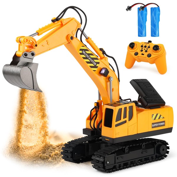 Gili RC Excavator Toy, Remote Control Hydraulic Toy Car for