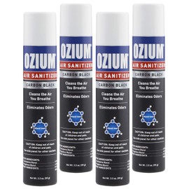 Ozium Air Sanitizer 3.5 oz Spray, Carbon Black (4)