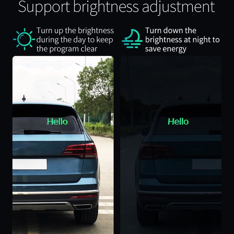 LED Car Sign Flexible Bluetooth App Control Programmable Scrolling Panel
