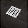 Neodrain 4 in Square Shower Drain Brushed 304 Stainless Steel