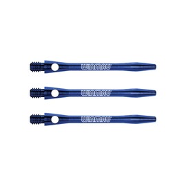 WINMAU Laser Engraved Aluminium Dart Shafts Medium Size Blue - 1 Set Per Pack (Total 3 Stems)