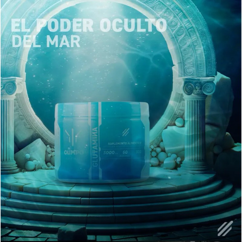 Olimpo, L-glutamina 100% Pura, 300g, Poseidon, 60 Servicios