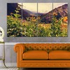 Designart Green Mountain Meadow Large Flower Glossy Metal Wall Art,