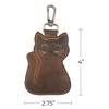 TACO DOG, Cat Keychain Handmade from Full Grain Leather -
