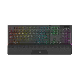 Balam Rush Dominate Expert GK979I Teclado Mecánico Gamer Inalámbrico, 2.4 MHz  Bluetooth, Estructura de Aluminio, Switch Rojo, RGB, Negro             