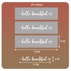 3Pcs Hello Beautiful Car Stickers,Rearview Mirror Accessories Car Stickers and