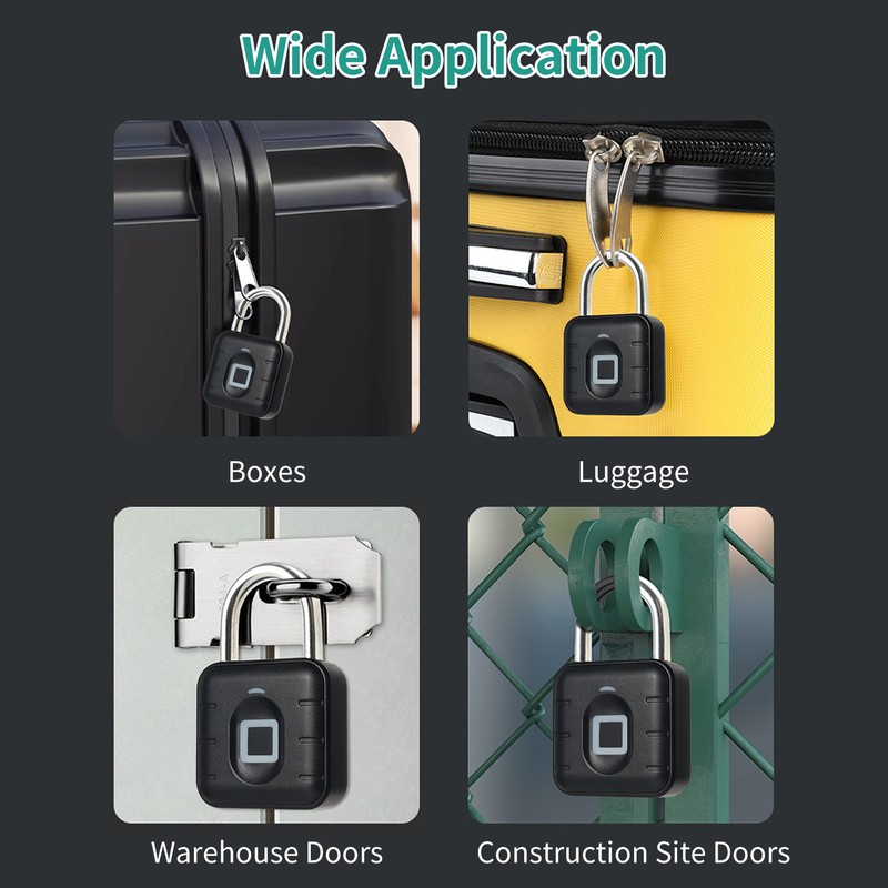 Fingerprint Padlock BT Lock Smart Padlock with APP Control 10