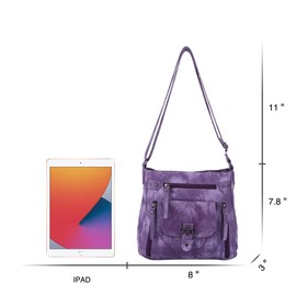 Angel Barcelo Crossover Purse and Handbags Crossbody Bags for Women,Ultra Soft Leather Neatpack Bag Shoulder Purses for Girl (Purple-5)