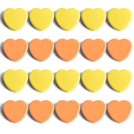 ZDZBLX Fridge Magnets - 20PCS Heart Strong Refrigerator Magnets - Heavy Duty Small Magnets for Whiteboard, Locker, Office & School - Cute Decorative Magnet for Home Kitchen Crafts Map (Orange+Yellow)