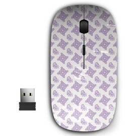 KAWAMOUSE 2.4G Ergonomic Portable USB Wireless Mouse for PC, Laptop, Computer, Notebook with Nano Receiver (Floreal)