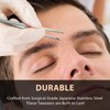 Tweezees Precision Stainless Steel Tweezers - Professional Slant Tip &