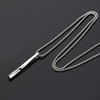 Yooping Men's Surgical Stainless Steel Silver Simple Stick Pendant Necklace,