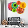 SUNBEAUTY Pack of 6 Hanging Paper Fans Party Carnival Circus