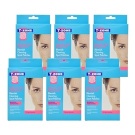 T Zone 6 x 24 Multipack of Salicylic Acid & Tea Tree Spot Patches, Specially Formulated to Target Blemishes and to Help Reduce Skin Irritation and Redness, Translucent and Discreet