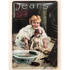 Generic Tin Sign 20 x 30 cm Pears Soap Advert Little Girl Dog Nostalgia Sign