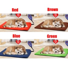 SagaSave Pet Heating Pad, Electric Heating Mat for Dogs and Cats Indoor Warming Mat, Chew Resistant Cord 40 x 30 cm,Green,UK PL