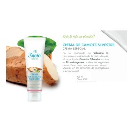 Sheló Nabel crema de camote silvestre y vitamina E, nutre y equilibra la piel