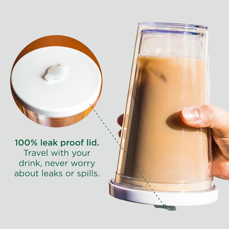 ALINK Bubble Tea Cup, Drinking Cup with Lid and Straw,