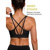 Yvette Lightweight Crisscross Back Sports Bra for Women, Breathable Yoga