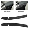 4Pcs Console Armrest Side Cover Carbon Fiber Trim Sticker Fit