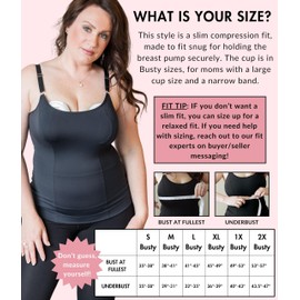 DAVIN & ADLEY Pumping and Nursing Compression Tank - Hands Free Amelia Style for Small Busty–2X Busty - Full Length, No Clips Cream