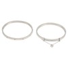 3pcs Women Watch Rhinestone Bracelet Set Accurate Time Stylish Waterproof