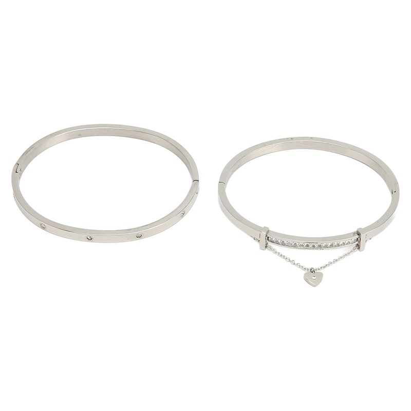 3pcs Women Watch Rhinestone Bracelet Set Accurate Time Stylish Waterproof