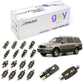ZIYOLIGHT - PL1915A Replacement for Lincoln Navigator 1998-2002 LED Interior Light kit, 6000K White Dome Lights Accessories Package + License Plate Light Bulbs Upgrade (18 Bulbs)
