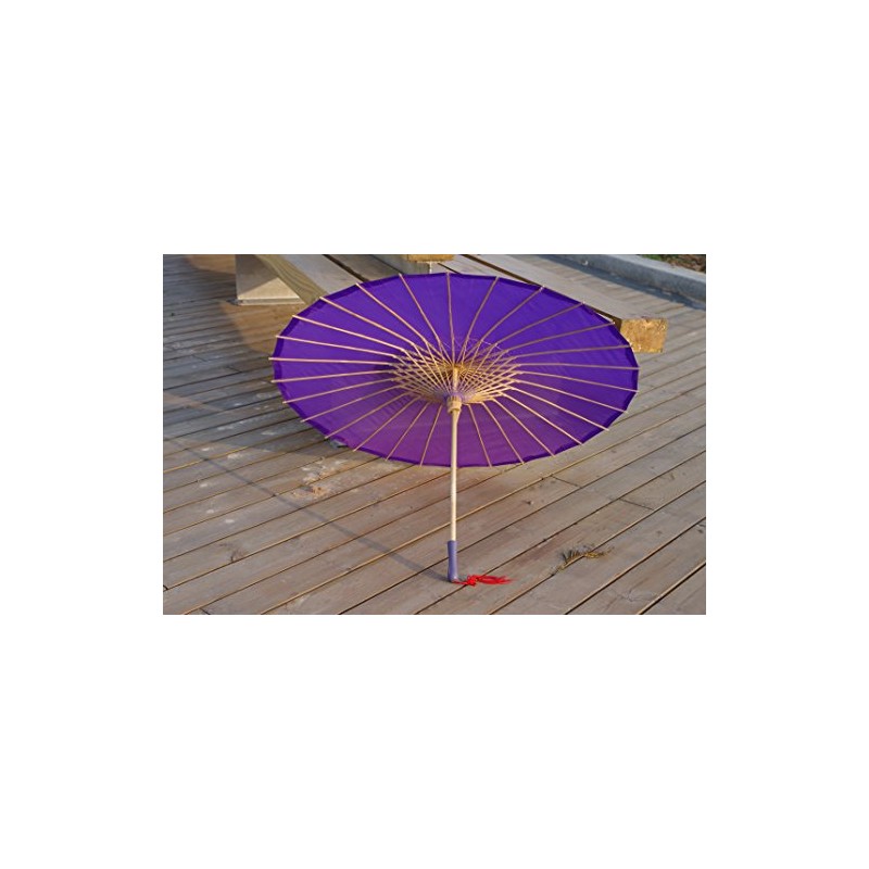 AEAOA Plain Bamboo Cloth Parasol Umbrella Great for Wedding Party