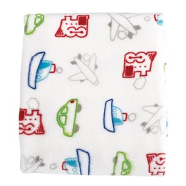 Stephan Baby Transportation Collection Snuggle Fleece Crib Blanket, Airplanes, Boats, Cars and Trains