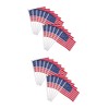 Sosoport 2sets American Flags Hand Waving Mini Usa Flag 14x21cm