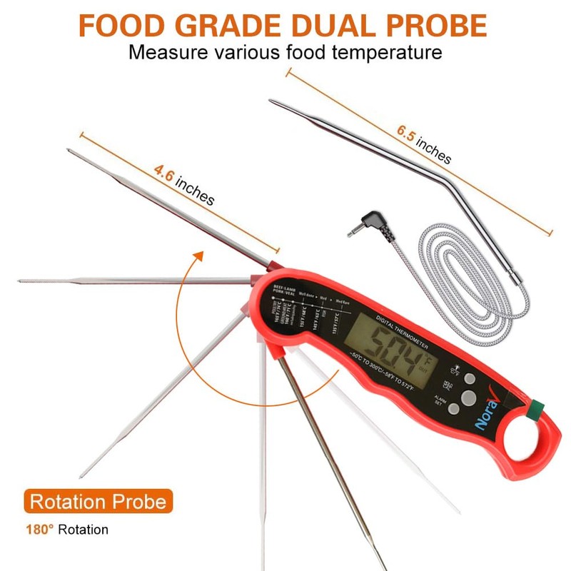 Digital Dual Probe Meat Thermometer – Instant-Read Kitchen Gadget for