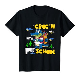 Croc'n Into Preschool Crocodile-Themed Back-to-School Year T-Shirt