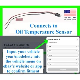 fits F250 F250 Oil Temperature Sensor Connector Plug Pigtail Wiring Harness Temp