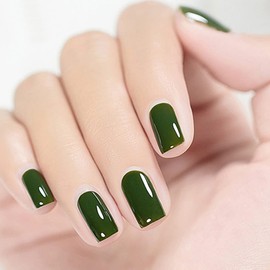 Vishine Gel Nail Polish - Green Gel Polish 15ML Soak Off Dark Green Gel Nail Polish for Nail Art Long-Lasting Salon Home DIY