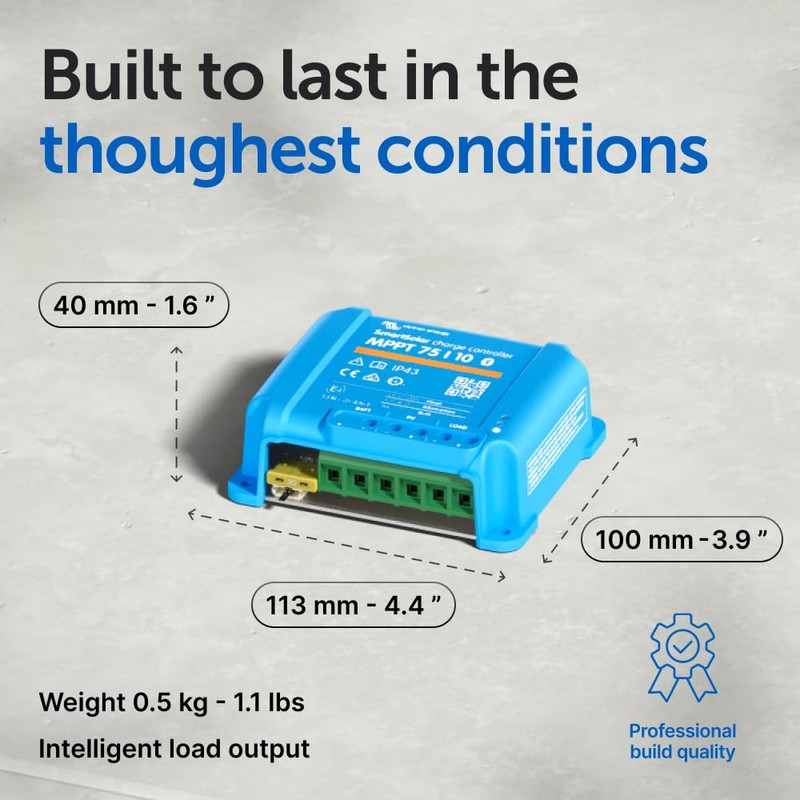 Victron Energy SmartSolar Regulador de carga solar MPPT 75V 10