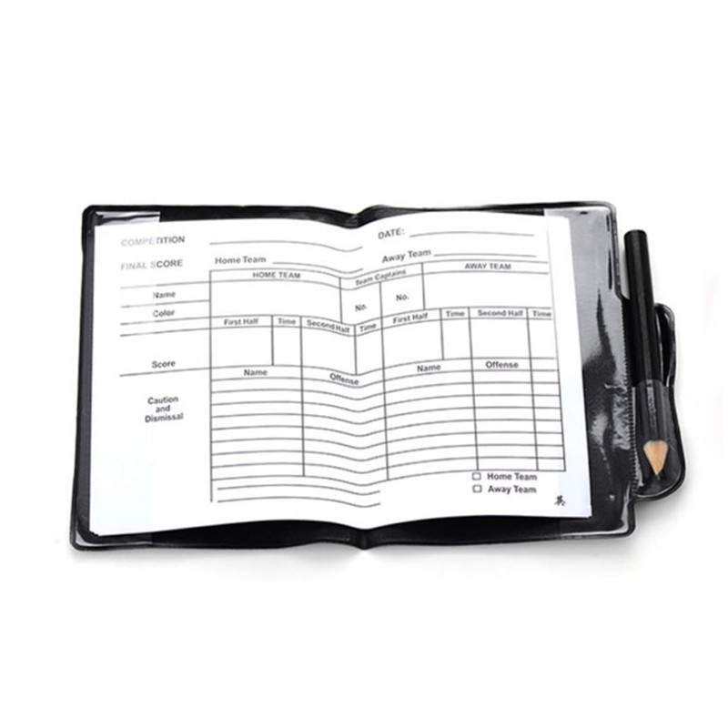 Kisangel 2pcs Set Referee Kit for Soccer Cards Pencil Scorebook