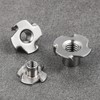 Wensilon 50pcs 3/8"-16 T-nut 304 stainless steel four-jaw - for