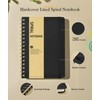 Lined Spiral Journal Notebook, A5 Hardcover Spiral Journals for Women