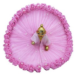 KK groups Beautiful laddu Gopal Dress Cute Baby Pink Flower Dress for laddu Gopal ji, thakurji, krishnajidress, bal Gopal Dress, kanhaji poshak (0no. [ 4inch Width ])