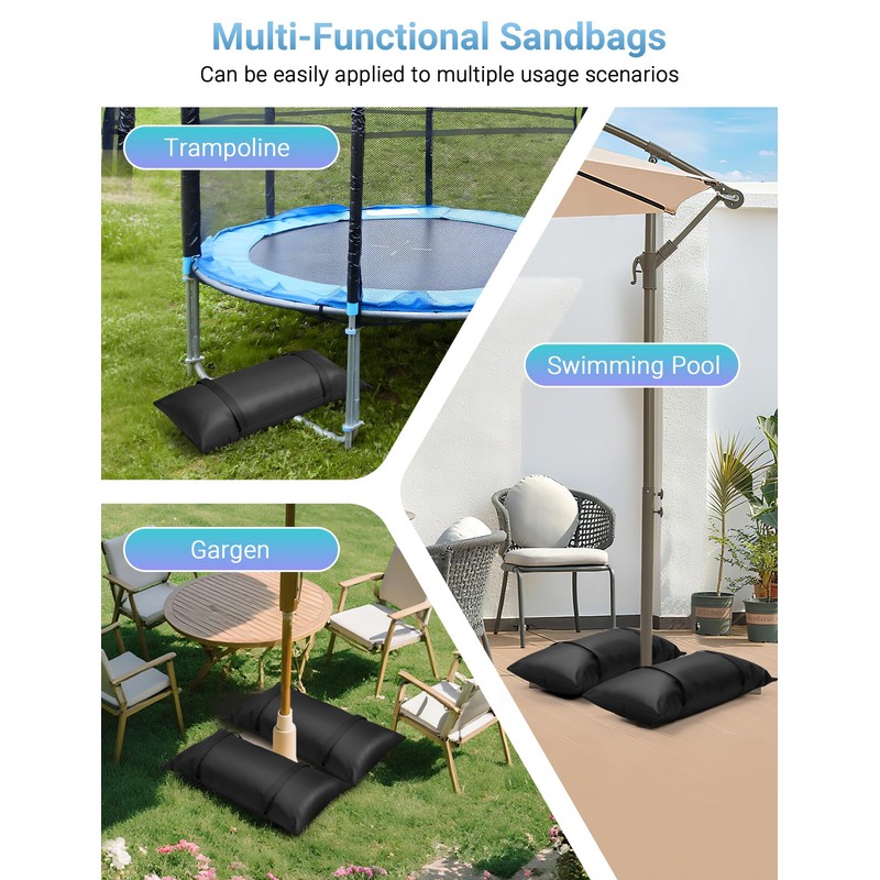 8 Pack Umbrella Base Weights, Sandbags for Umbrellas & Patio