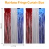 4th of July Foil Fringe Curtains, Red White Blue Streamers